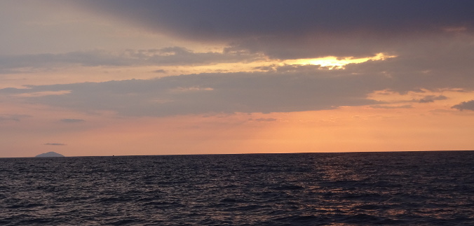 Sunset at sea in Croatia