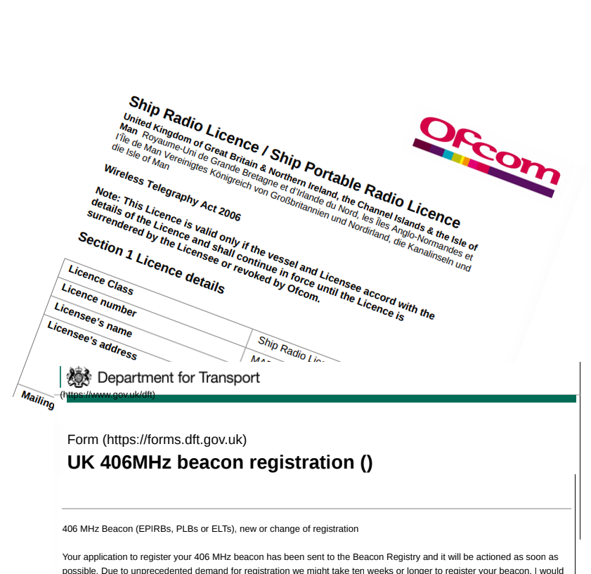 Ship radio license and EPIRB registration